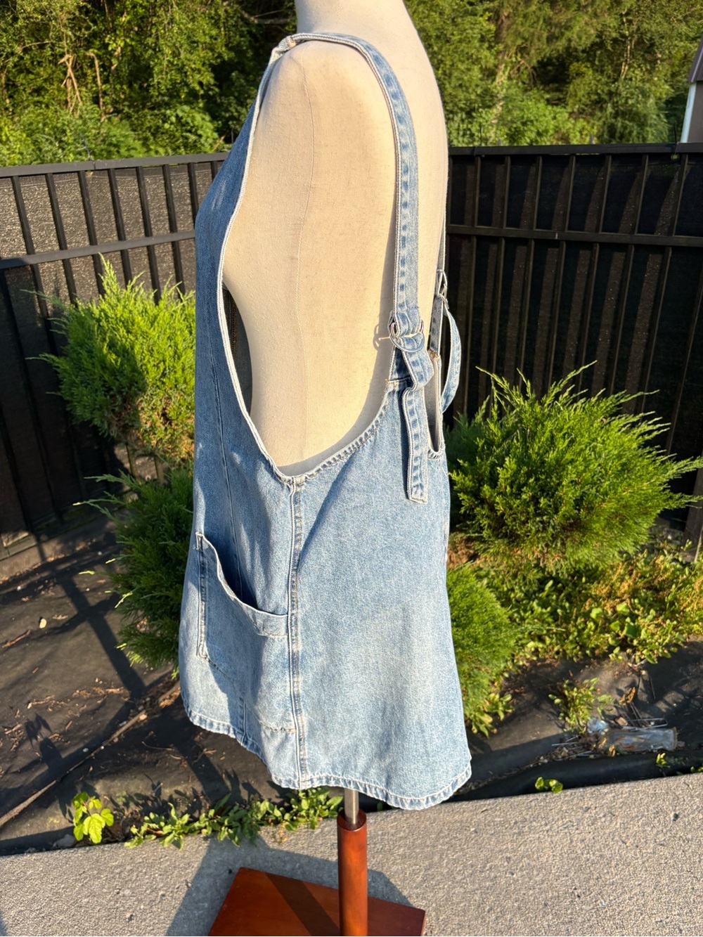 Free People We The Free High Roller Skirtall Denim Dress Size L. NWOT - Picture 4 of 8